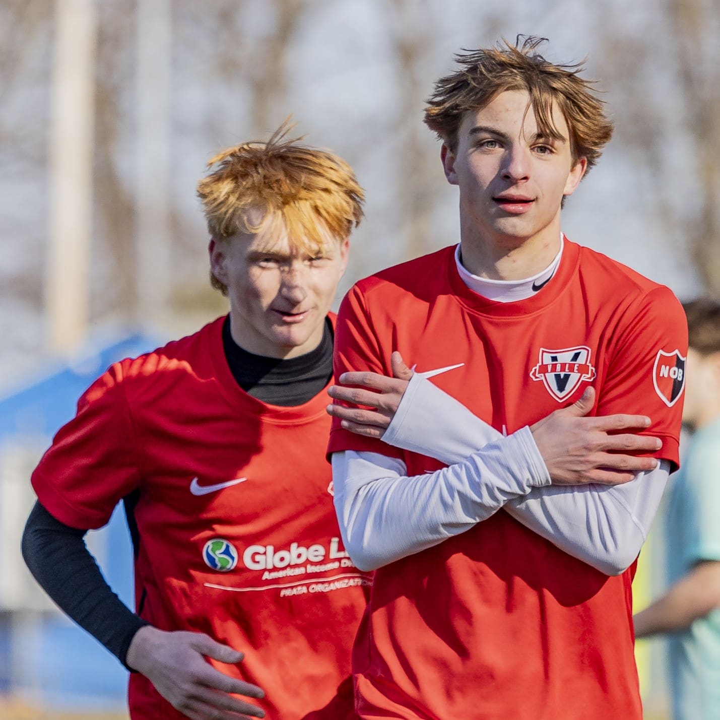 Two Vale Newell’s players together after competition
